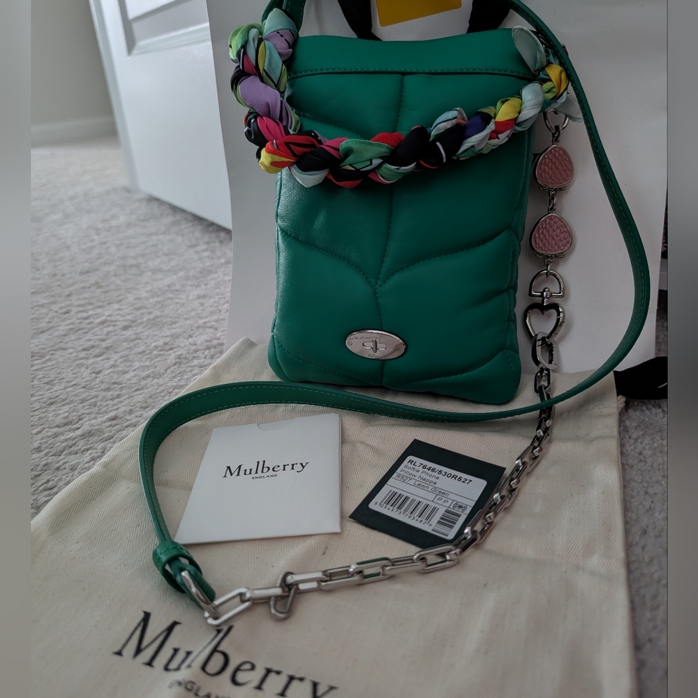 Mulberry Softie Phone Bag In Lawn Green